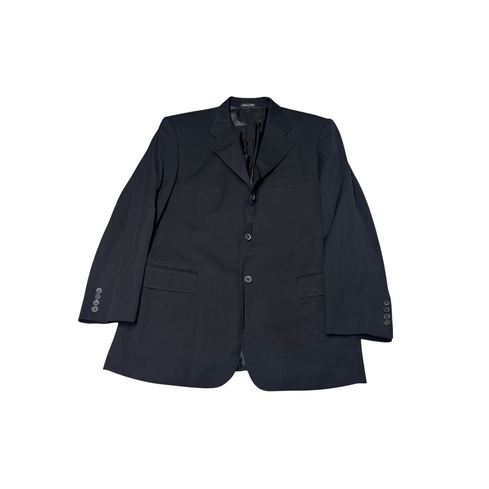 Pavone Mens Black Wool Giovanni‎ Tonella Blazer Jacket Made in Italy Size 40R